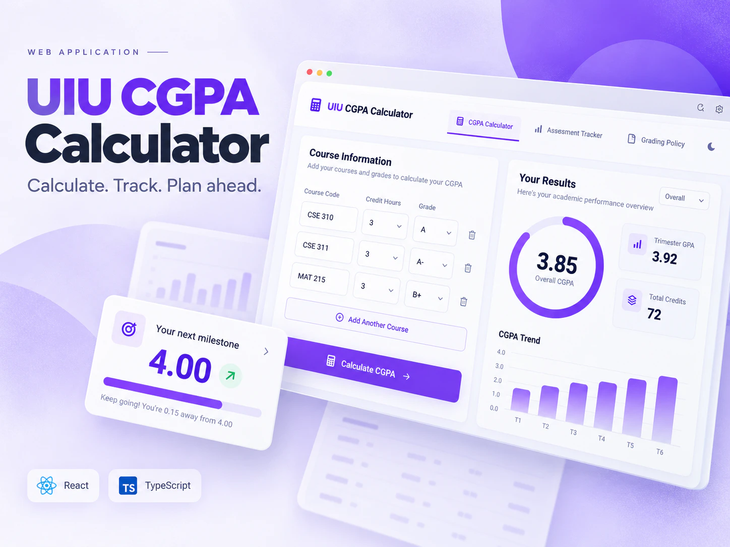 UIU CGPA Calculator